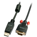 Lindy - Cavo dello schermo - DisplayPort (M) a HD-15 (VGA) (M) - 2 m - passivo, viti a serraggio manuale - nero